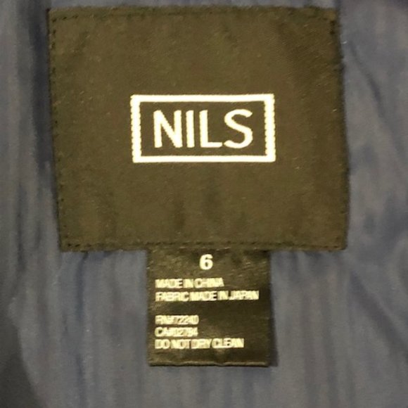 NILS Navy Blue Ski Jacket - Size 6. - Picture 6 of 13